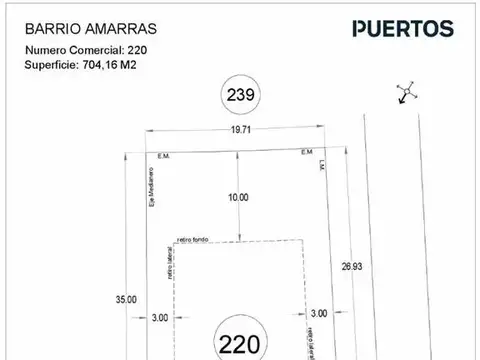 Terreno en Venta en Puertos, USD 120.000