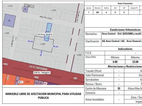 Terreno en Venta en Centro, USD 560.500