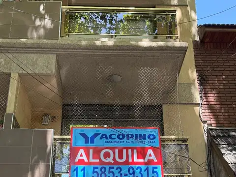 Departamento 1 amb, cocina integrada, balcon frente con lavadero, muy luminoso