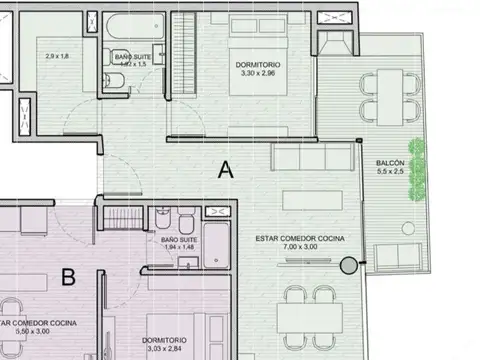 Departamento en Venta de 2 dormitorios