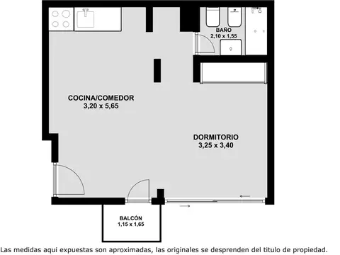 Departamento en Venta de 1 dormitorio