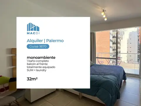 Excelente Dpto. en Alquiler Temporal amoblado.