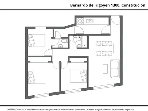 Departamento 4 ambientes con 1 baño
