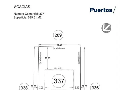 Terreno en Venta en Puertos - Acacias, USD 95.000