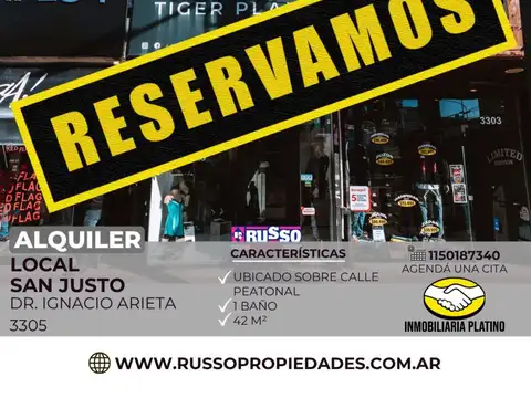 Alquiler Local sobra Peatonal - San Justo