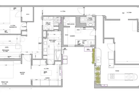 Departamento 4 ambientes con 3 baños
