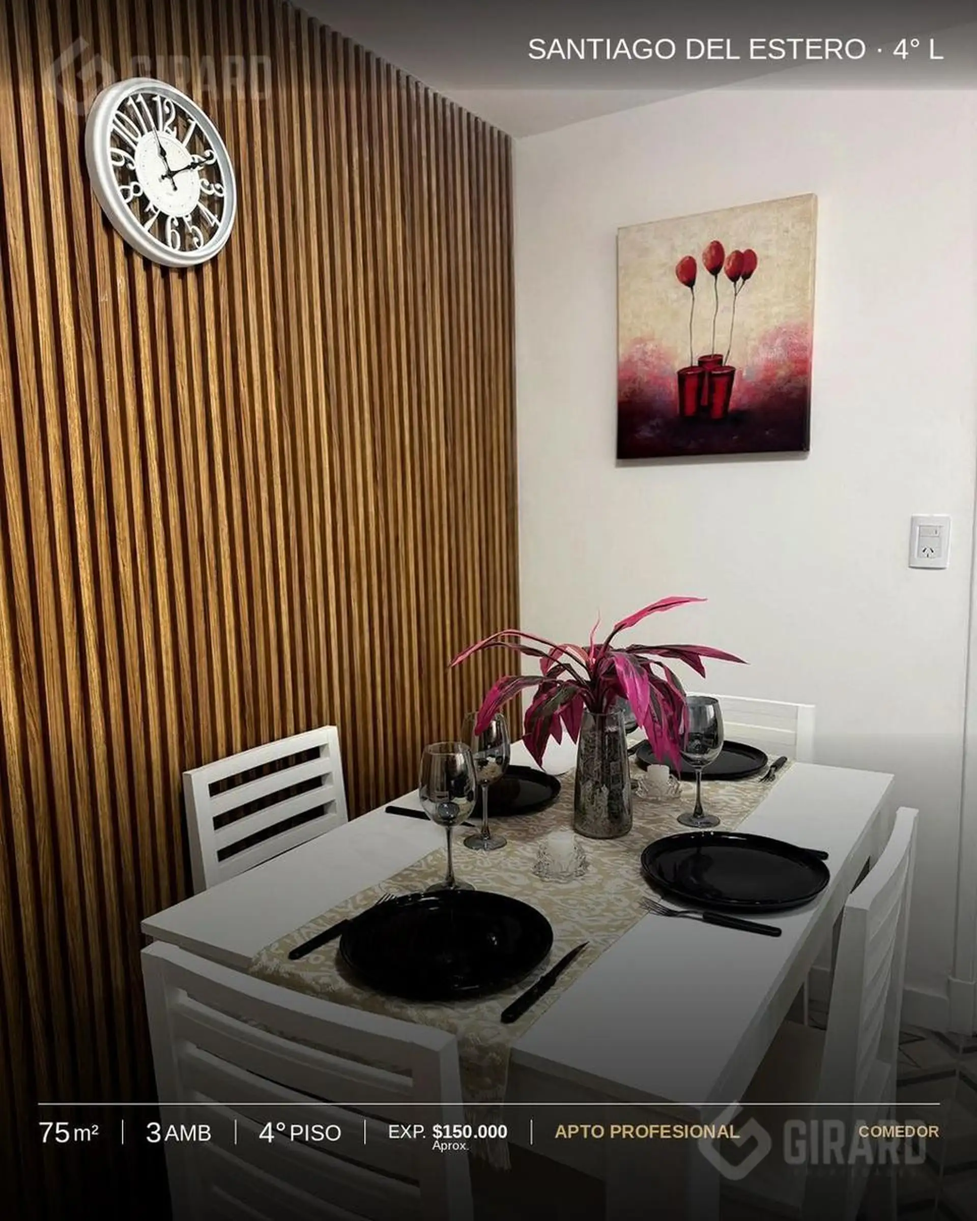 Depto 3 amb, 75m² reciclado con parquet y cocina comedor