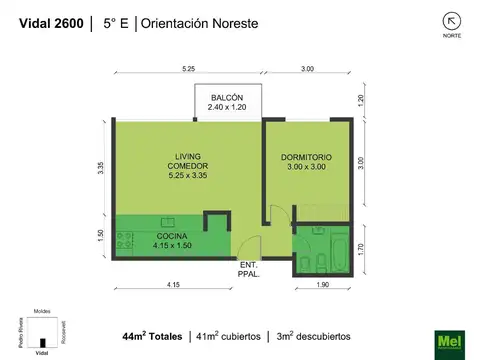 Vidal 2600, Piso 5