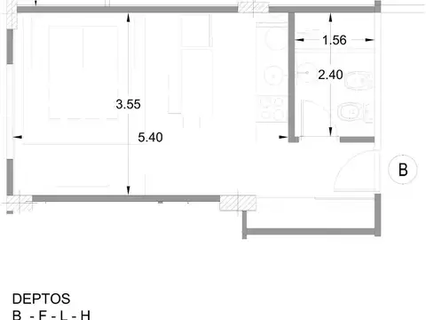 Departamento en Venta de Monoambiente