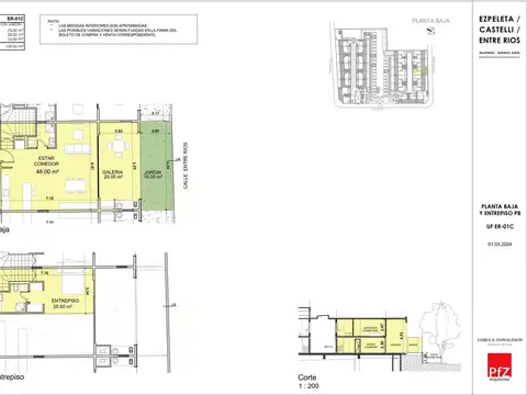Departamento 2 ambientes con 2 baños