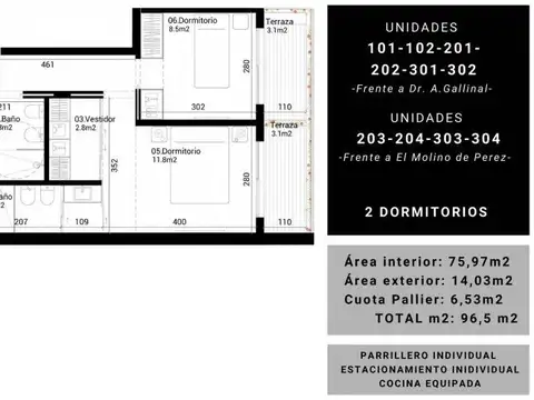 Departamento en Venta de 2 dormitorios