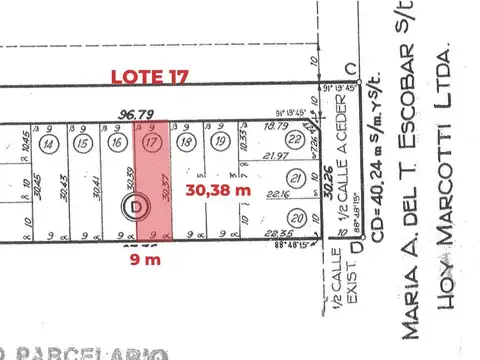 Terreno en Venta de 273,0 m2