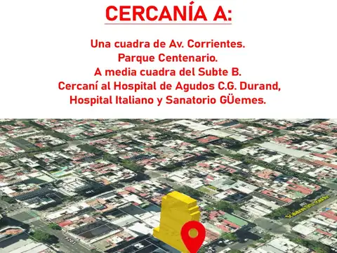 Emprendimiento en Villa Crespo de 1 Dormitorios