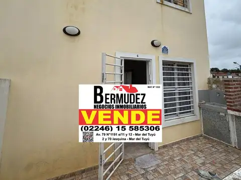Venta Duplex 3 Ambientes Calle 54 Entre 1 Y 2 Mar Del Tuyu Amoblado 