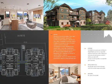 Departamento 2 ambientes con 1 baño