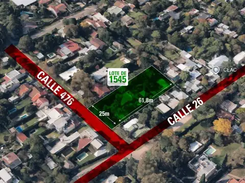 Lote en venta en City Bell - Calle 476 entre 25 y 26