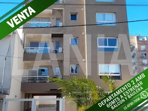 DEPARTAMENTO :: 60MTS :: 2 AMB :: BAULERA Y BALCON :: ESTREN