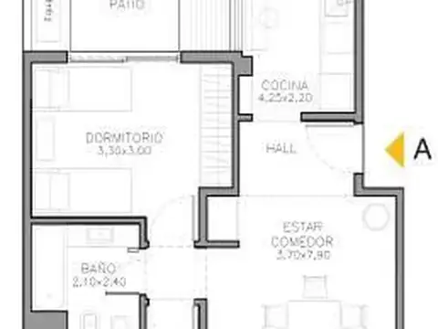 Departamento en Venta con 1 cocheras