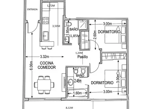 Departamento en Venta con 1 cochera