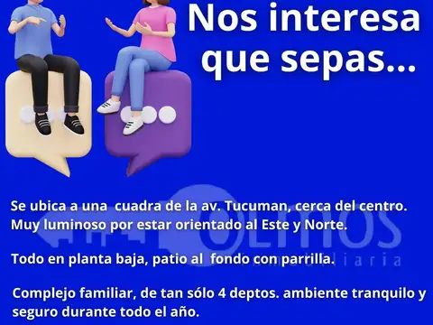 Departamento en Venta de 2 ambientes