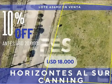 Terreno en Venta en Horizontes al Sur, USD 18.000