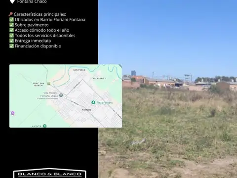  TERRENOS EN VENTA EN B° FLORIANI FONTANA 