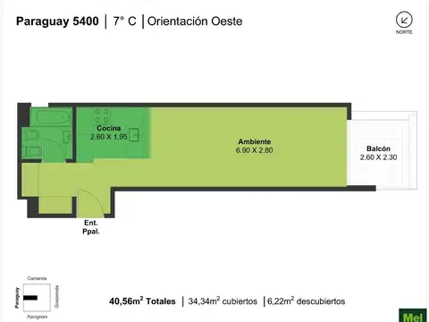 Departamento en Venta de Monoambiente