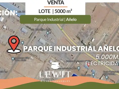 VENTA LOTE DE 5000m² EN AÑELO ZONA PARQUE INDUSTRIAL
