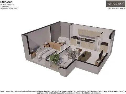 Departamento en Venta de 2 ambientes