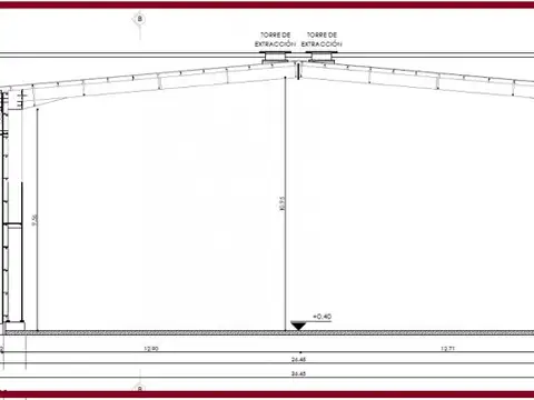 Galpon en Alquiler 26,45  mts Frente