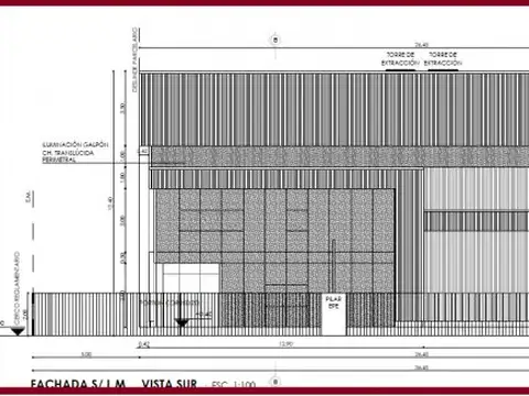 Galpon en Alquiler 26,45  mts Frente
