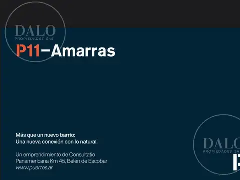 Lote en venta, Barrio Amarras 