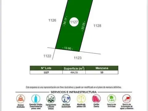Terreno en Venta 13  mts Frente