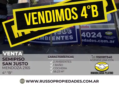 Venta Semipiso 2 Ambientes San Justo