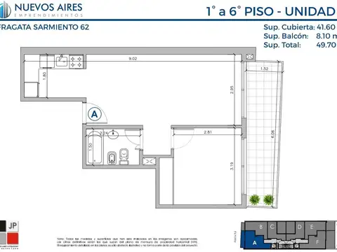 Departamento en el emprendimiento Fragata Sarmiento 62