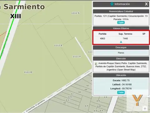 Terreno en Venta en Capitan Sarmiento, USD 1.499.000