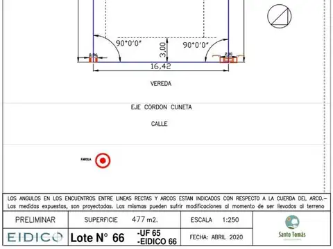 Terreno en Venta en Santo Tomas, USD 45.000