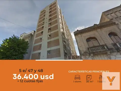 Departamento en venta - 1 dormitorio 1 baño -  36 mts2 - La Plata [FINANCIADO]