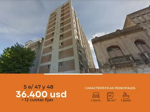 Departamento en venta - 1 dormitorio 1 baño -  36 mts2 - La Plata [FINANCIADO]