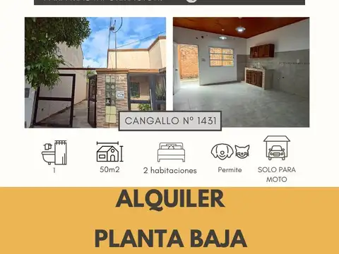 SE ALQUILA DEPTO 2 DORMITORIOS PLANTA BAJA