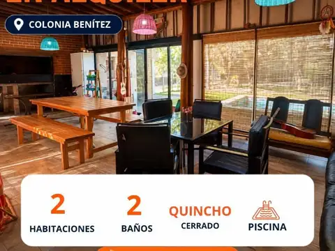 COLONIA BENITEZ CASA CON PISCINA EN ALQUILER