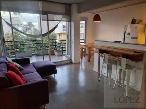 Alquiler amoblado - Departamento en Villa Urquiza - 2 ambientes con balcón y amenities