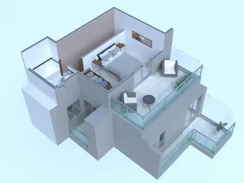 Departamento 3 ambientes con 2 baños