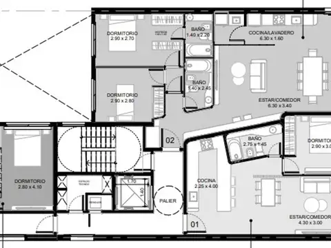 Departamento en Venta de 3 dormitorios