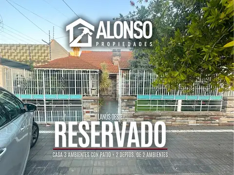 CASA 3 AMB CON PATIO Y COCHERA + 2 DEPTOS. 2 AMB. EN VENTA