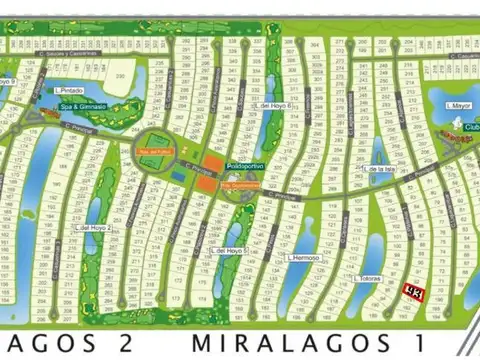Terreno venta 25x68 mts - 1700 mts 2 totales - Club Miralagos