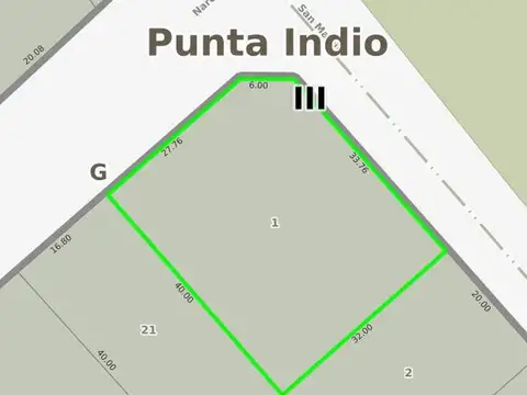 Terreno en Venta en Punta Indio, USD 22.000