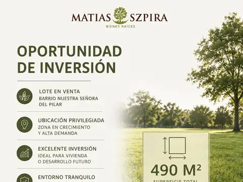 Terreno en Venta en Pilar Centro, USD 20.000