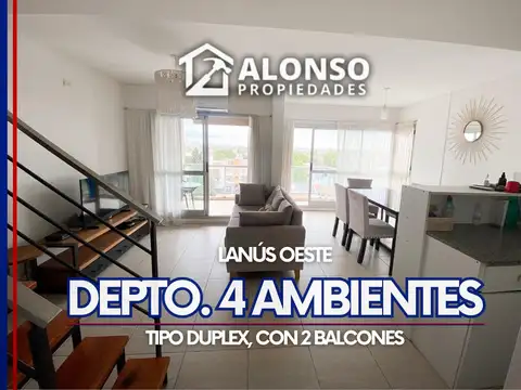 Departamento 4 ambientes tipo duplex en Venta en Lanus