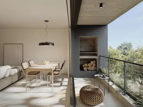 Venta semipiso 2 ambientes con balcón y parrilla en Haedo (B)